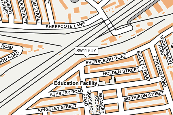 SW11 5UY map - OS OpenMap – Local (Ordnance Survey)