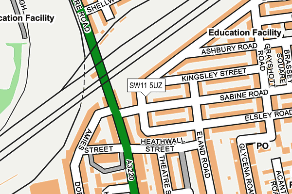 SW11 5UZ map - OS OpenMap – Local (Ordnance Survey)