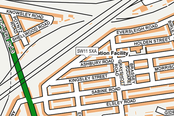 SW11 5XA map - OS OpenMap – Local (Ordnance Survey)