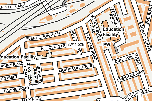 SW11 5XE map - OS OpenMap – Local (Ordnance Survey)