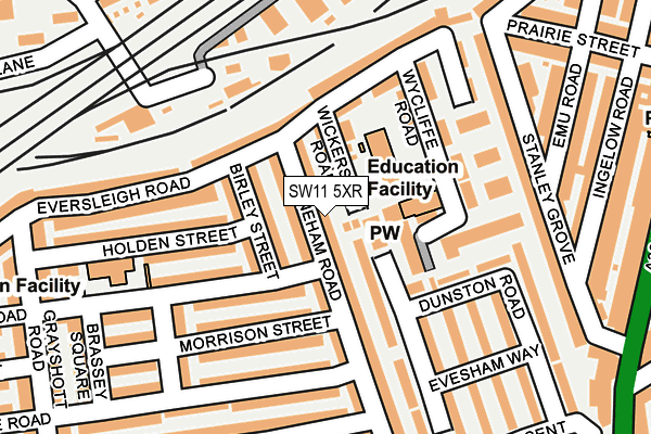 SW11 5XR map - OS OpenMap – Local (Ordnance Survey)