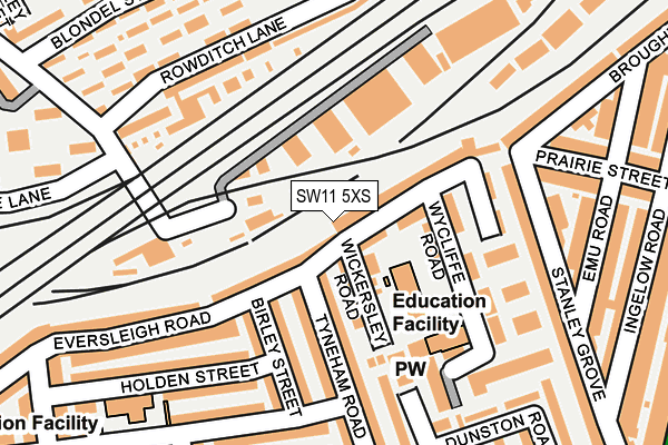 SW11 5XS map - OS OpenMap – Local (Ordnance Survey)