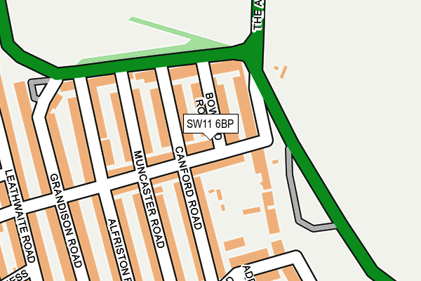 SW11 6BP map - OS OpenMap – Local (Ordnance Survey)