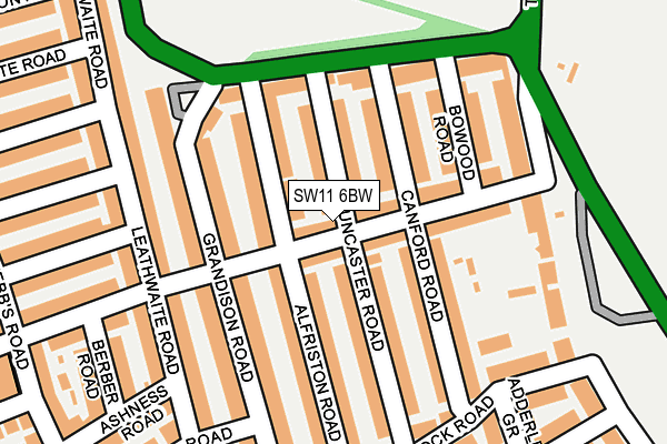 SW11 6BW map - OS OpenMap – Local (Ordnance Survey)