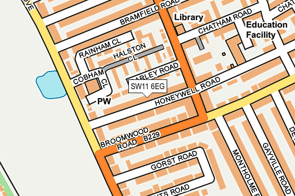 SW11 6EG map - OS OpenMap – Local (Ordnance Survey)