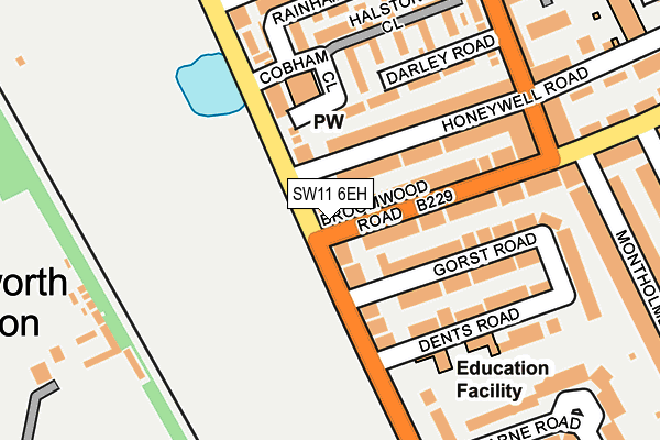 SW11 6EH map - OS OpenMap – Local (Ordnance Survey)