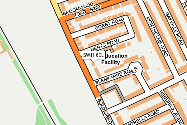 SW11 6EL map - OS OpenMap – Local (Ordnance Survey)