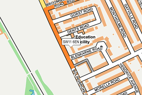 SW11 6EN map - OS OpenMap – Local (Ordnance Survey)