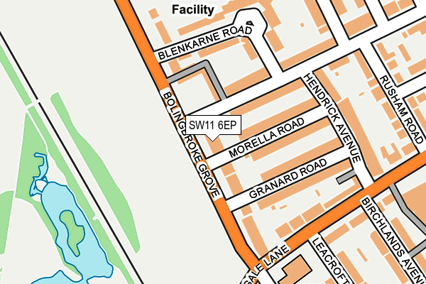 SW11 6EP map - OS OpenMap – Local (Ordnance Survey)
