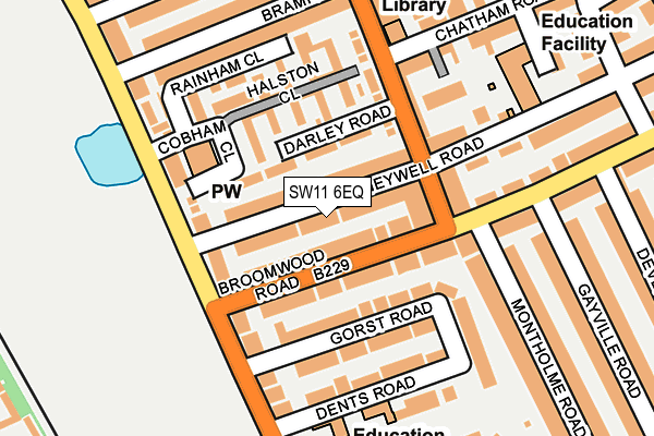 SW11 6EQ map - OS OpenMap – Local (Ordnance Survey)
