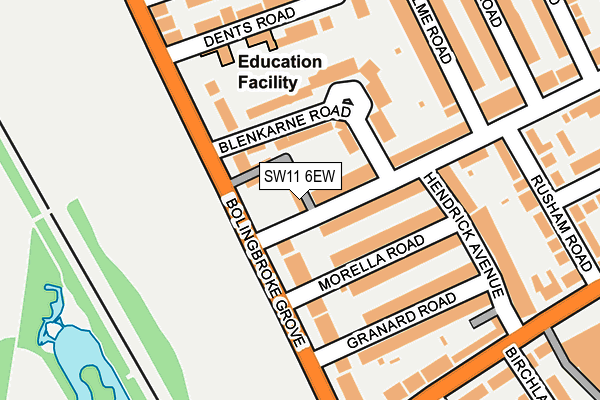 SW11 6EW map - OS OpenMap – Local (Ordnance Survey)