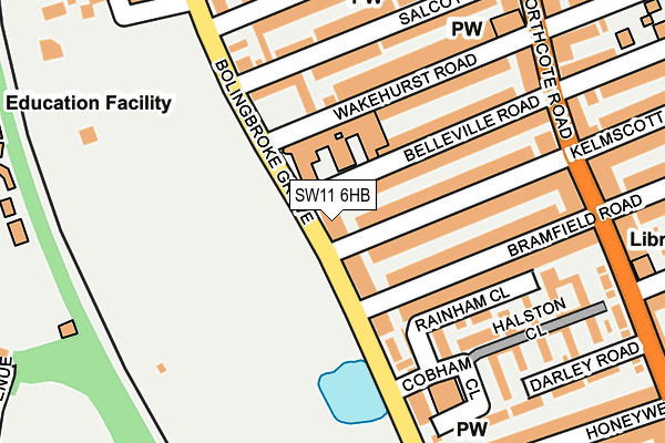 SW11 6HB map - OS OpenMap – Local (Ordnance Survey)