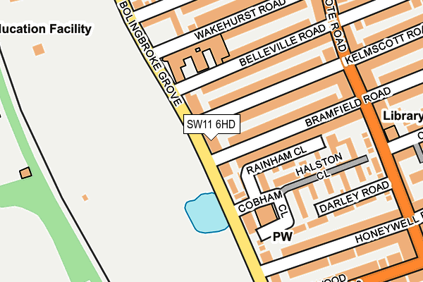 SW11 6HD map - OS OpenMap – Local (Ordnance Survey)