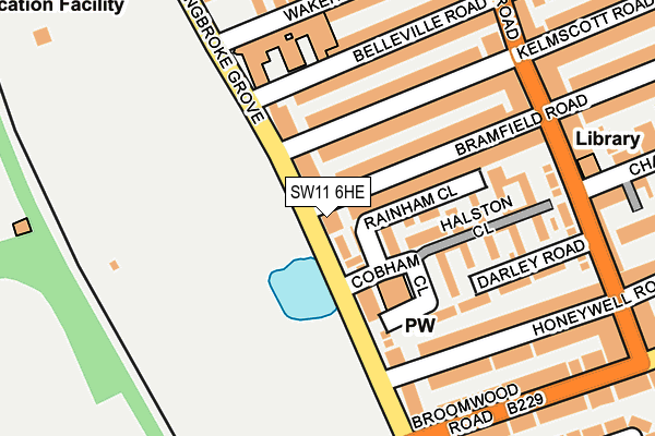 SW11 6HE map - OS OpenMap – Local (Ordnance Survey)