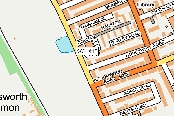 SW11 6HF map - OS OpenMap – Local (Ordnance Survey)