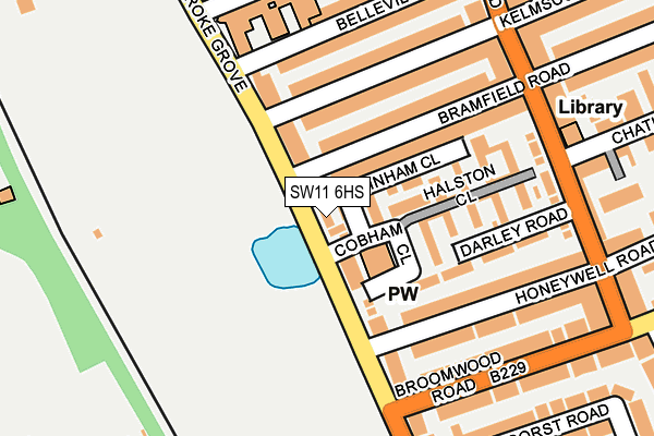 SW11 6HS map - OS OpenMap – Local (Ordnance Survey)