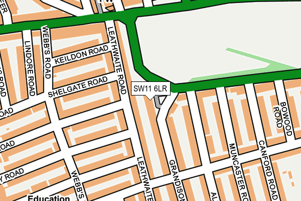 SW11 6LR map - OS OpenMap – Local (Ordnance Survey)