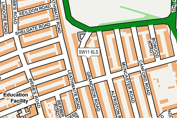 SW11 6LS map - OS OpenMap – Local (Ordnance Survey)