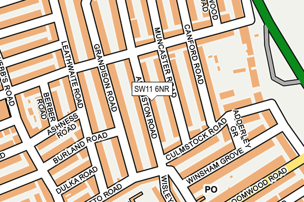 SW11 6NR map - OS OpenMap – Local (Ordnance Survey)