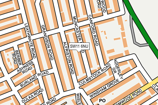SW11 6NU map - OS OpenMap – Local (Ordnance Survey)