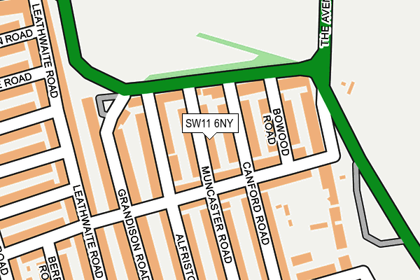 SW11 6NY map - OS OpenMap – Local (Ordnance Survey)