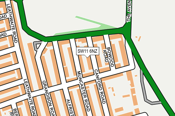 SW11 6NZ map - OS OpenMap – Local (Ordnance Survey)