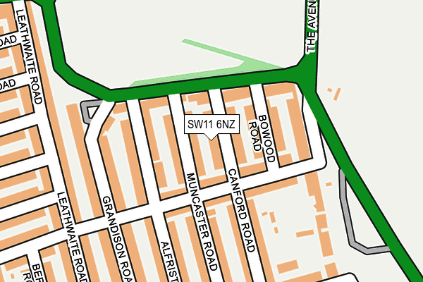 Map of 1 PARK HILL CLAPHAM MANAGEMENT LIMITED at local scale