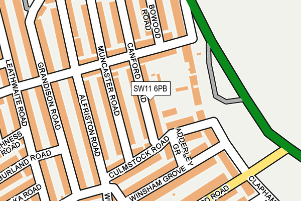 SW11 6PB map - OS OpenMap – Local (Ordnance Survey)