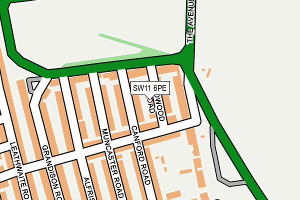 SW11 6PE map - OS OpenMap – Local (Ordnance Survey)