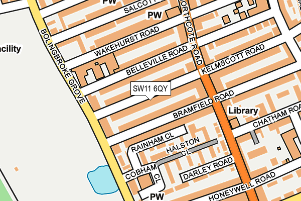 SW11 6QY map - OS OpenMap – Local (Ordnance Survey)