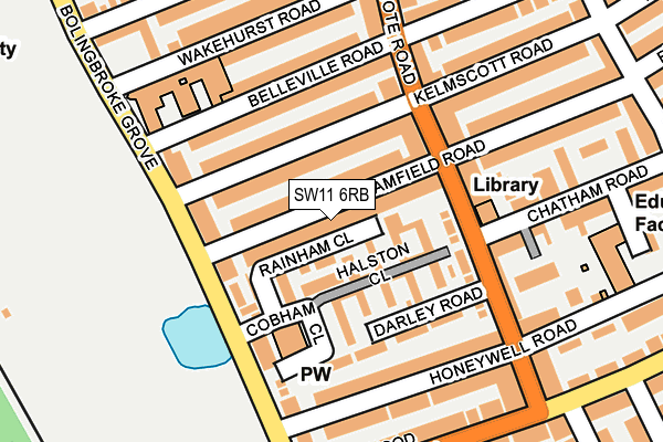 SW11 6RB map - OS OpenMap – Local (Ordnance Survey)