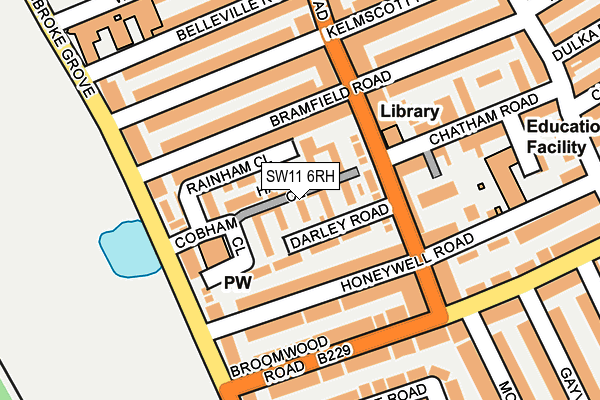 SW11 6RH map - OS OpenMap – Local (Ordnance Survey)