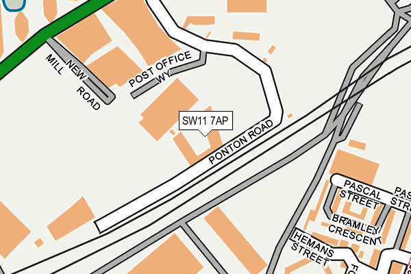 SW11 7AP map - OS OpenMap – Local (Ordnance Survey)