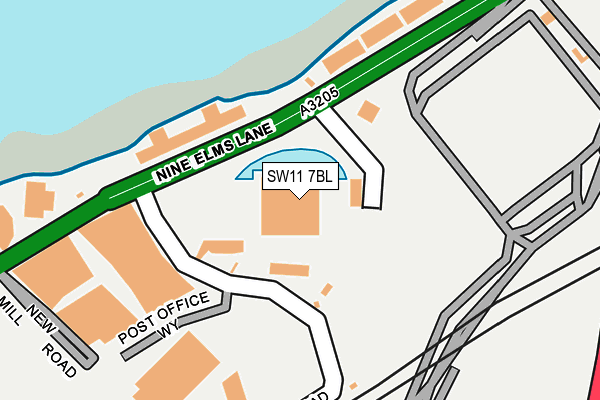 SW11 7BL map - OS OpenMap – Local (Ordnance Survey)