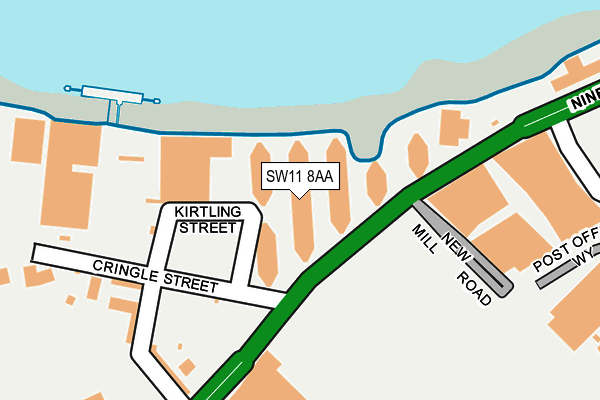 SW11 8AA map - OS OpenMap – Local (Ordnance Survey)