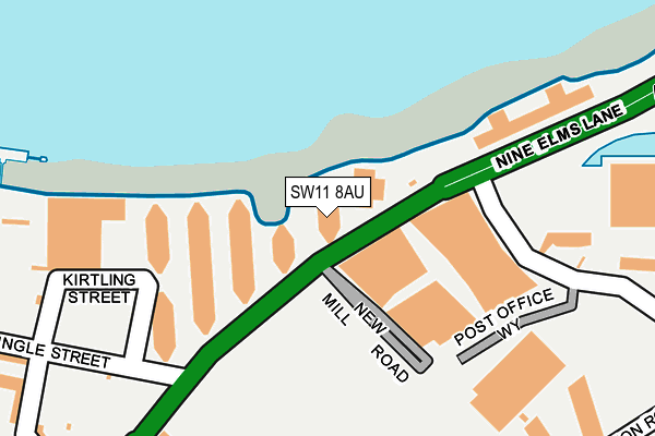 SW11 8AU map - OS OpenMap – Local (Ordnance Survey)