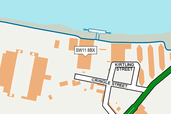 SW11 8BX map - OS OpenMap – Local (Ordnance Survey)