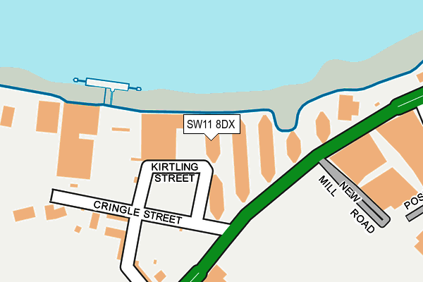 SW11 8DX map - OS OpenMap – Local (Ordnance Survey)