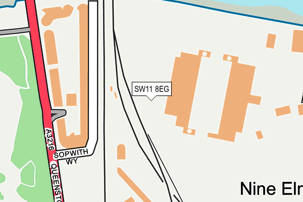 SW11 8EG map - OS OpenMap – Local (Ordnance Survey)
