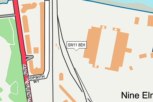 SW11 8EH map - OS OpenMap – Local (Ordnance Survey)