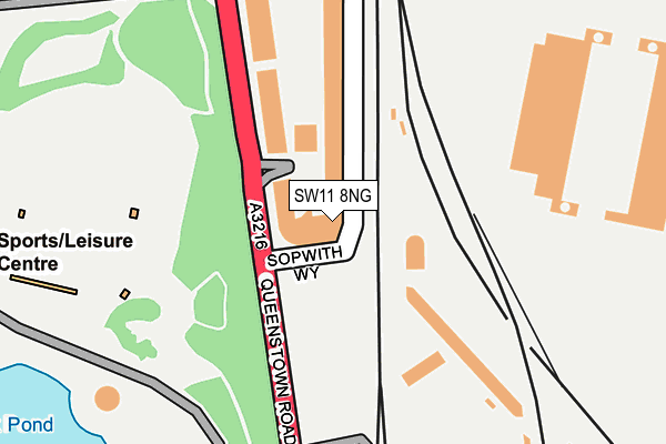 SW11 8NG map - OS OpenMap – Local (Ordnance Survey)