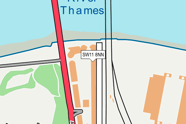 SW11 8NN map - OS OpenMap – Local (Ordnance Survey)