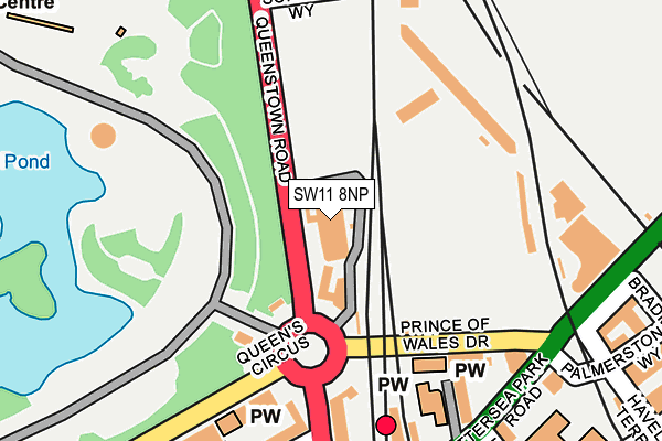 SW11 8NP map - OS OpenMap – Local (Ordnance Survey)