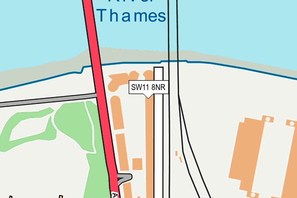 SW11 8NR map - OS OpenMap – Local (Ordnance Survey)