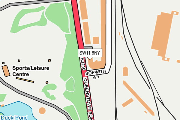 SW11 8NY map - OS OpenMap – Local (Ordnance Survey)