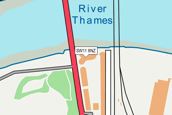 SW11 8NZ map - OS OpenMap – Local (Ordnance Survey)