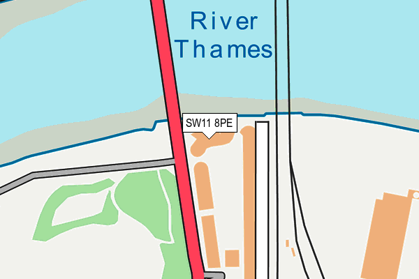 SW11 8PE map - OS OpenMap – Local (Ordnance Survey)