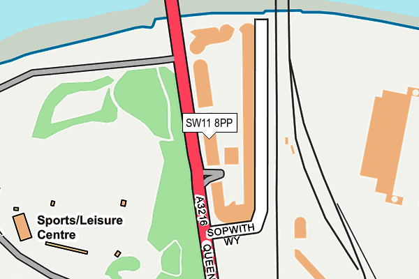 SW11 8PP map - OS OpenMap – Local (Ordnance Survey)