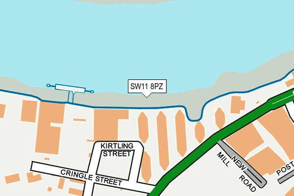 SW11 8PZ map - OS OpenMap – Local (Ordnance Survey)