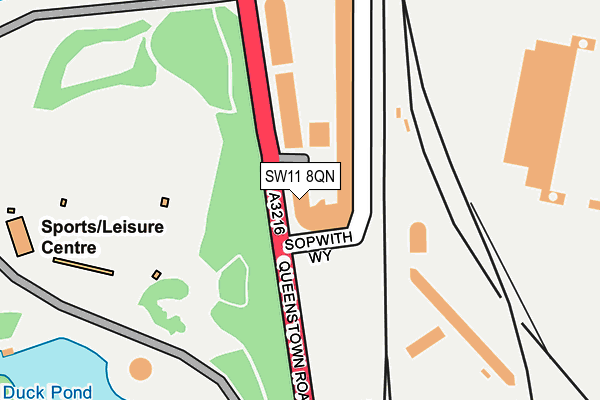 SW11 8QN map - OS OpenMap – Local (Ordnance Survey)